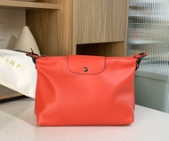 Original Longchamp  HOBO shoulder calfskin dumpling bag casual EXTRA adjustable womens bag Cross Bod