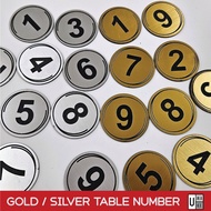 Table Number Laser Engrave Cafe / Canteen / Dine in Table Number Ukiran Nombor Meja / 桌面号码