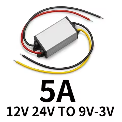 12V to 9V DC Power Converter 24V to 9V 12V24V to 9V 7.5V 6V 5V 4.2V 3.7V 3V 3.3V 5A Transformer Step