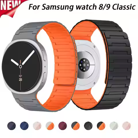 Magnetic Silicone strap for Samsung Galaxy Watch 9 8 46mm Sport wristbelt correa Samsung Galaxy Watc