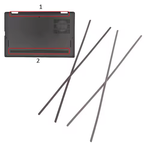 1Pc/1Set Rubber Feet Strip Laptop Replacement Bottom Shell Cover Foot Pad For Dell Latitude 7320 733