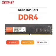 ZENFAST DDR3 DDR4 เดสก์ท็อป 4gb 8GB 16GB 32GB หน่วยความจำ 1333 1600 2133 2400 2666MHz Memoria Ram Dimm 288-Pin 1.2V Memória Ram