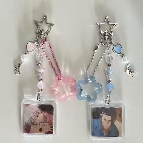 Handmade Gojo Geto Matching BFF JJK Anime Phone Charm Keychain
