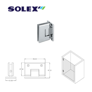 SOLEX บานพับสแตนเลส SUS304 ประตูกระจกห้องน้ำ รุ่น SLW303