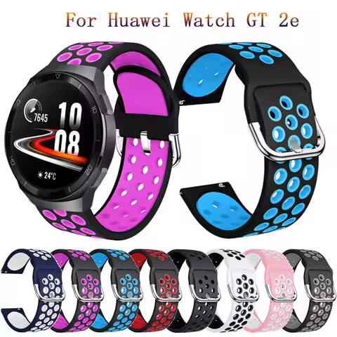 22mm Soft silicone Watchband strap For Huawei watch GT 2e Replacement Smart Accessories wriststrap F