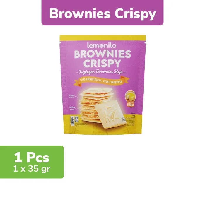 Lemonilo Brownies Crispy Keju 35 gr brownies bites brownis kering snack keju snack anak camilan enak