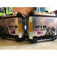 Let's go 14.5inch x 11.5inch BMW GS | KTNS RS3 RS | Custom Adventure Motorcycles sticker pannier/box