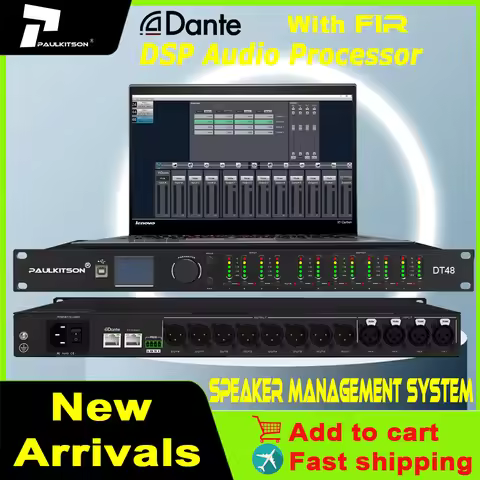 Paulkitson Professional Audio Processor 4 In 8 Out With Dante Network Dps Digital Audio Processor Fi