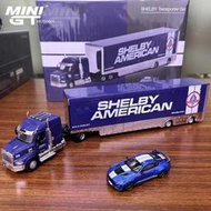 TSM MINI GT套裝版1:64福特拖車集裝箱Shelby眼鏡蛇GT500汽車模型