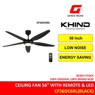 KHIND Zenair Ceiling Fan With Remote & LED (56"/2unit) CF56DC6RL