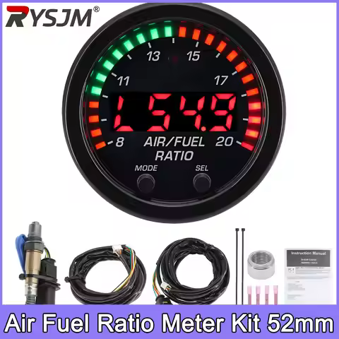 Air Fuel Ratio Meter Kit 52mm AFR Gauge O2 Broadband Wideband Oxygen Sensor AFR Sensor 30258017025