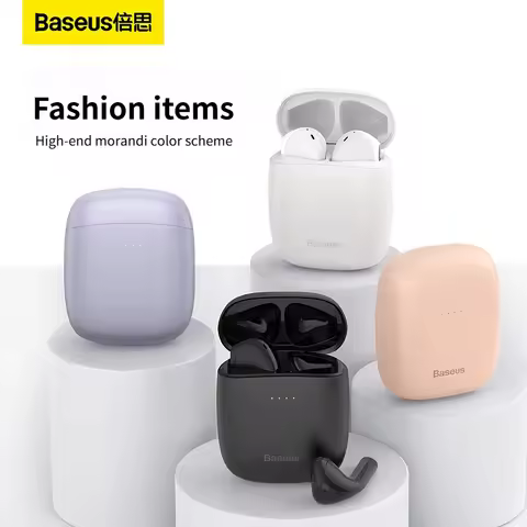 Baseus Encok W04 Earphones Upgraded Version Bluetooth 5.3 Headphones TWS Wireless Hifi Earbuds 38ms 