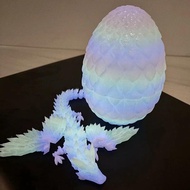 2025 Luminous 3D Printed Dragon Glow in the Dark Flying Dragon Egg Rotatable Articulated Wing Dragon