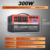 VANPA Portable Power Station 220V 300W/600W Multi-Function Portable Solar Power Generator Camping Po