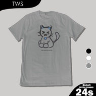 Kpop TWS T-shirt with cat motif Unisex Cotton combed 24s Oversize