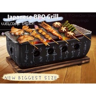 ♥ New Biggest Home product Japanese Hibachi Long Square Table top Charcoal BBQ Grill  Alcohol stove 