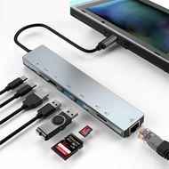 8 in 1 usb c hub for macbook pro type c hdmi ethernet SD card slot, ipad pro, macbook air m2, macboo