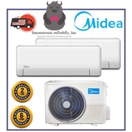 MIDEA System 2 AE PRO Inverter Aircon R32-4ticks [MAE3M21D/ SMKC09 x 2]  ✔✔✔✔