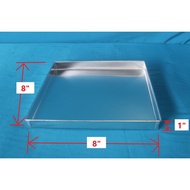 BAKING TRAY - ALUMINIUM CAKE TIN (8" X 8") (HEIGHT 1") (1SET = 2 UNIT INSIDE)
