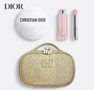順豐包郵 全新Dior 2025節日限定化妝包套裝 (手霜 變色潤唇膏#001 化妝袋)