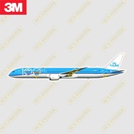 Dutch Royal Airlines B787-10 Centennial Painting Realistic Waterproof 3m Sticker Size 165mm