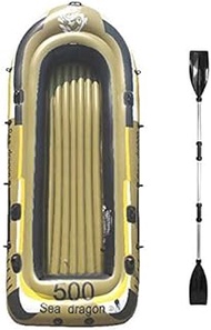 Inflatable Boat Series, Fishing Boat Kayak, 4-5 Person PVC Inflatable Rafting with Oars and High Out