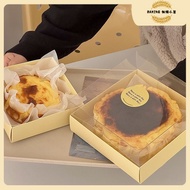 5pcs 13cm 20cm Basque Cake Box Square Cake Box Light Cheesecake Box Snack Box Cheesecake Box Biscuit
