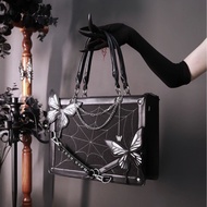 Dark Style Labyrinth Butterfly Pain Bag | Gothic Style Tote Bag | Girl Handheld Horizontal Bag