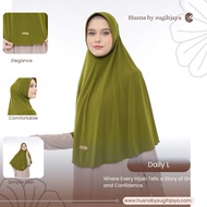 Husna Adult Daily Hijab Size L Premium Jersey ORIGINAL HUSNA INSTANT Hijab