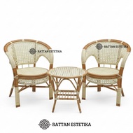 Aesthetic Rattan Rainbow Patio Chair Minimalist Rattan Lounge Guest Chair/ Finishing