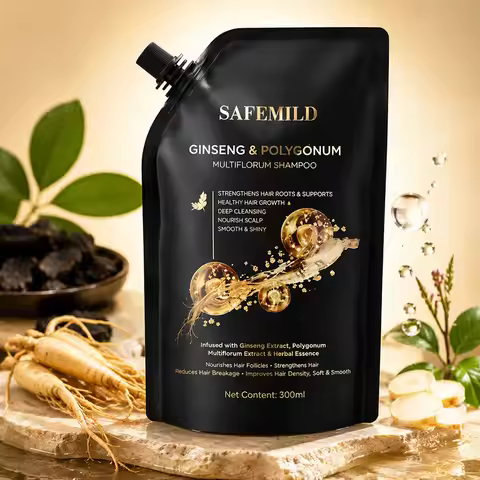 Hair Growth Shampoo Ginseng & Polygonum Multiflorum Shampoo Deep Cleaning Nourishing Smoothing Repai