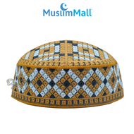 Peci Pakistani Full Bordir Premium Motif Diamond Dengan Desain Argyle High Quality Product The Kufi