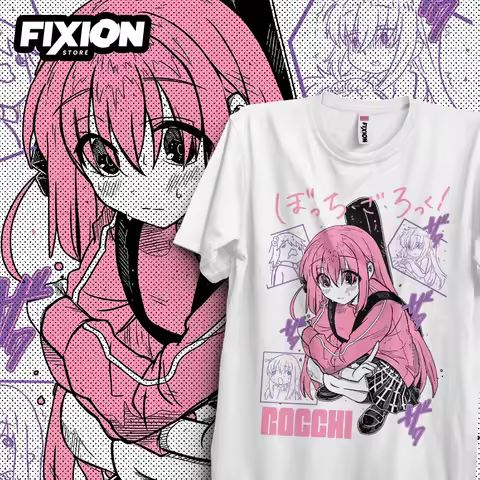 Bocchi The Rock – Ahora en BlancoAnime T Shirt Manga Gift For Anime Lover All Size Cotton