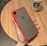 [ส่งจากไทย] Case iPhone XR เคสกันกระแทก ปุ่มสีผิวด้าน กันรอยกล้อง ขอบนิ่มหลังแข็ง