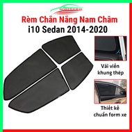 Bộ rèm che nắng ô tô nam châm theo xe Hyundai i10 Sedan 2014-2020 chắn nắng tốt lắp đặt đơn giản tiệ