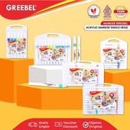 Greebel Acrylic Markers Set 12 18 24 36 48 Colors Colorful Marker Set