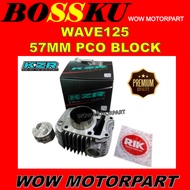 WAVE 125 RACING BLOCK ASSY 57 MM 100% KOZI 57MM FOR HONDA WAVE125 W125 125S 125X SET WITH PISTON RIN