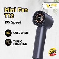 【 199 Speed 】New Rechargeable Mini Small Fan 199-Wind-Speeds Handheld Super-Mute High Wind Power Des