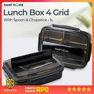 TaffHOME Stainless Steel Lunch Box 4 Grid 1L - LB0919 Original 99 Square