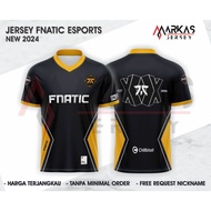 New Fnatic Esports T-shirt Jersey 2024 E Gaming Dota Aov Valorant Mobile Legends Free Request Nickna