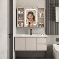 {Sg Sales} Vanity Cabinet Bathroom Cabinet Washbasin Cabinet Set Bathroom Wash Basin Integrated Washstand Ceramic Vanity Cabinet Bathroom Mirror Wash Basin Toilet Cabinet