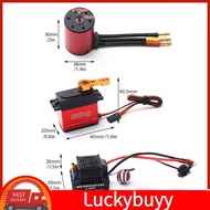 luckybuyy-my 5200KV Brushless Motor 3650 Waterproof with 60A ESC 2-4S Lipo 25KG Digital Servo Progra