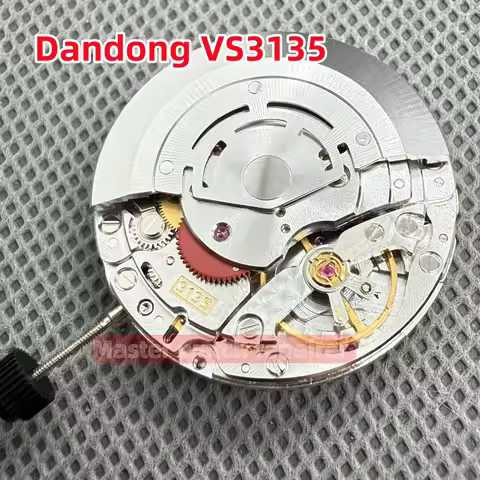 VSF 3135 automatic mechanical movement blue balance wheel watch movement VS 3135 clean Dandong facto