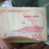 Uang Kertas 100 Rupiah Perahu Layar Tahun 1991 UNC