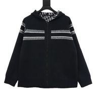 Dior Sweater 迪奧CD 老花提花雙面羊絨針織毛衣連帽外套