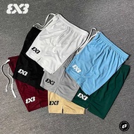 3X3 American Basketball Pants Men Summer Sports Shorts But Knee Quick-Drying Breathable Running Fitn