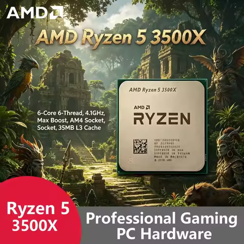 AMD Ryzen 5 3500X Unlocked Tray CPU,6C6T,3.6/4.1GHz,32MB Cache,7nm 65W,AM4 Socket Low Power Gaming O
