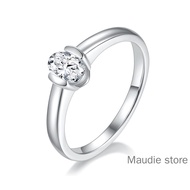 Moissanite Diamond Ring for Women 0.5ct Oval Cut 100% Real Moissanite Simple Rings Engagement Propos