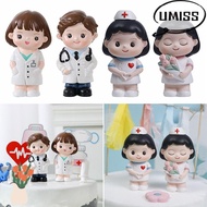 UMISTYDREAM9IQ0 Doctor Garage Kit, Cartoon DlY Doctor Nurse Figurine, Cute Resin Nurse Cake Ornament