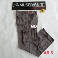 celana panjang pria casual cargo ori mustevan s